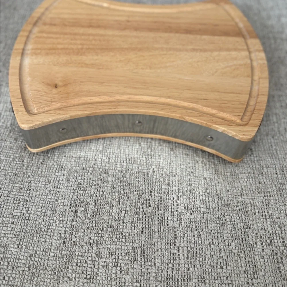 Towle Silversmiths 2 Inch Thick Maple Wood Butcher Block Serving Cutting Board